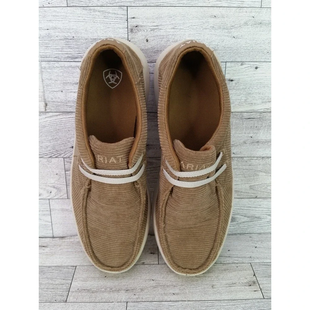 Kids Ariat Hilo Brown Corduroy Slip on Cruisers Loafers Shoes Sz 4M 4 M